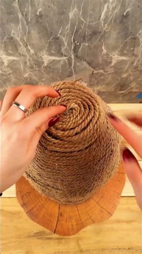 How to Make a Stunning Rope-Wrapped Amphora Vase at Home (Step-by-Step) #shorts