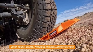 ALL-TOP Recovery Traction Boards Mini, Off Road Bendable Tire Friction Tracks for Sand Mud Snow, 2PCS & Mounting Kit (3rd Gen, Orange)