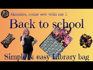 Simple and easy Library bag, "Back to school" #sewingtutorial