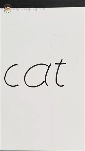 How to Draw Cat with Word CAT | Easy Cat Drawing | Billi ki drawing | Easy trick | Chitra #shorts