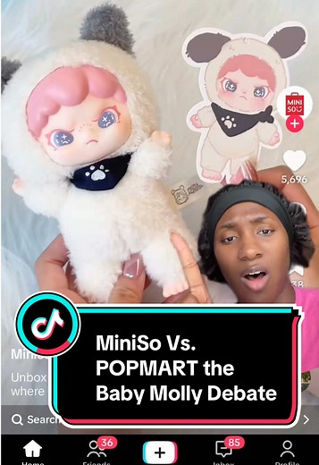 Did POP MART dupe the baby Molly from miniso ??? ##greenscreenvideo##greenscreen##popmart##popmartglobal##popmartbabymolly##babymolly##nommi##miniso##minisonommi##nommiblindbox##blindbox##fyp##viral
