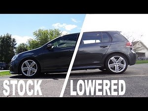 VW Golf R Suspension Comparison - NEUSPEED Race Springs VS Stock!
