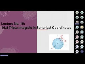 Lecture 8: Triple integration in spherical coordinates