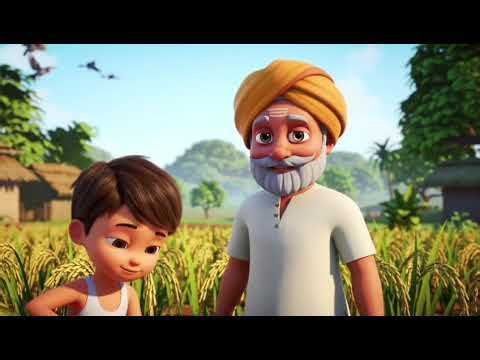 Cartoon Video , Ek Garib Kissan Ki Dukh Vari Kahini ,, 