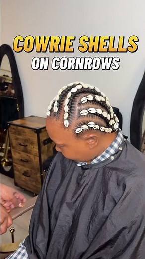 How To Add Cowrie Shells on Cornrows