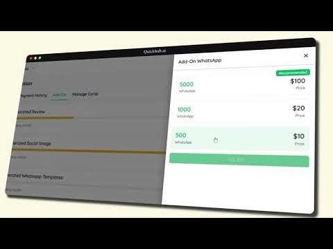 How to Purchase & Activate Add-Ons for SMS, Email & WhatsApp in Quick Hub