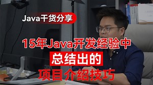 15年Java开发经验中总结出的项目介绍技巧【计算机】