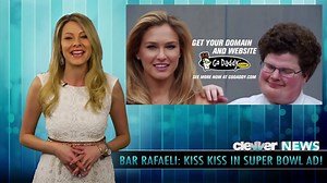 Go Daddy Bar Refaeli Kiss Super Bowl Commercial 2013 - FULL