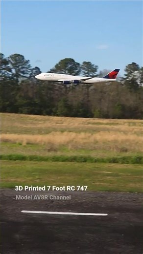BIG 3D Printed RC Boeing 747 Flyby! #new #aviation #rcplane
