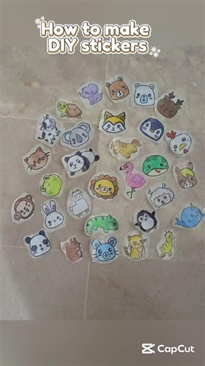 How to make DIY stickers| #drawing #art #crafts #diy #sticker #shorts