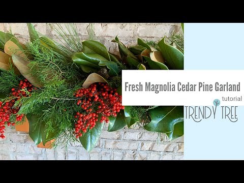 Fresh Garland of Magnolia Cedar and Pine You Can Make It!