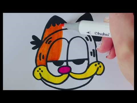 Draw Garfield step by step