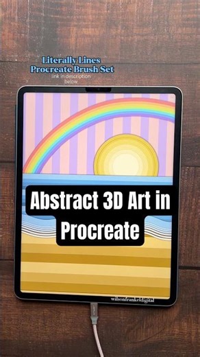 Abstract 3D Art in Procreate #procreatetutorials #digitalart #3dart