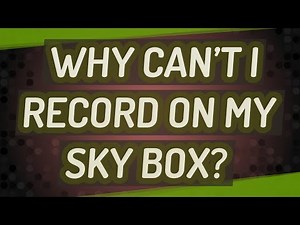 Why can't I record on my Sky box?