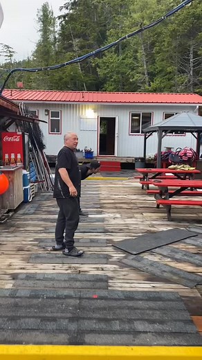 First Tyee of the Season! (104cm, 35 pounds) 🐷🐷🐷 Congrats KJ! Starting off the season strong here at Joe’s. #Tyee #WestCoast #Fishing | Joe's Salmon Lodge