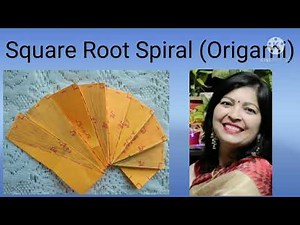 Square Root spiral//Using paper//origami//std 9