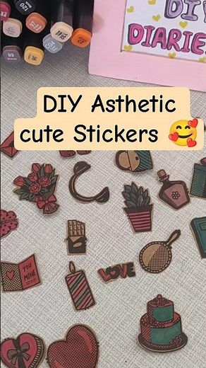 DIY Stickers at Home | Easy & Cute 🎨✨ #diystickers #diy