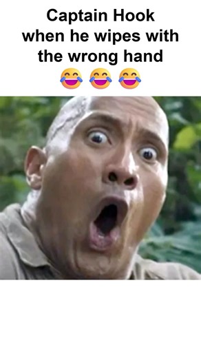 Captain Hook when he wipes with the wrong hand #captainhook #peterpan #therock #dwaynejohnson