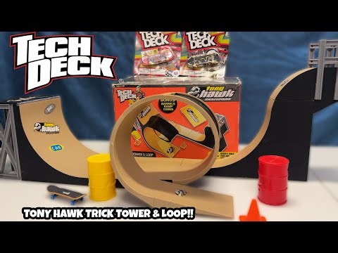 2001 TECH DECK Trick Tower & Loop!!! TONY HAWK SKATEPARK!