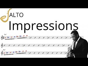 Impressions - Alto Saxophone Backing Track