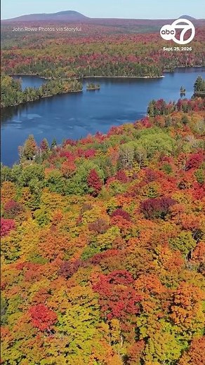 Drone captures Vermont's colorful fall foliage