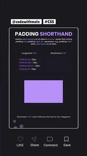 CSS Padding: Longhand vs Shorthand (Save Time & Write Cleaner Code) ⚡ #CSS #WebDev
