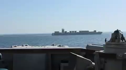 "U.S. forces operating in the Arabian Sea enforced naval blockade measures against an Iranian-flagged cargo vessel attempting to sail toward an Iranian port, April 19."OSINT accounts don't want you to know this, but you paid for this footage and you can get it for free on the Defense Visual Information Distribution Service in the raw format without a narrative spin designed to make you feel some kind of way.