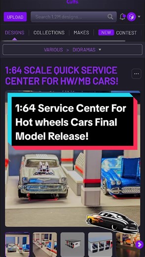 Just released my first paid model on cults 3D, super fun design and print! #3dprinting #hotwheels #matchboxcars #cults3d #fyp #3dprinting #printtok3d #3dprinttok