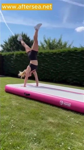 Explosive Power! Round-off Back Handspring to High Tuck on Aftersea Air Track #airtrack #aftersea