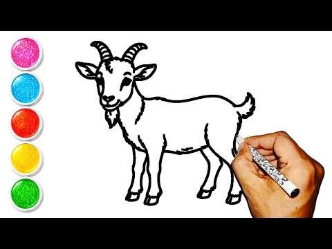 How to Draw a Goat for Kids | Simple Goat Drawing Tutorial | Goat Drawing Easy Step by Step