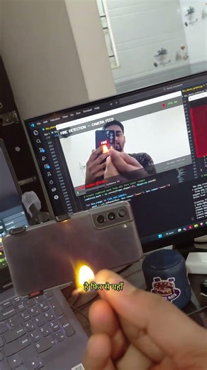 AI Fire Detection Using Camera 🔥#ai #vision