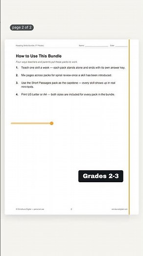 17 Reading Comprehension Packs in One Bundle (Grades 2-3)