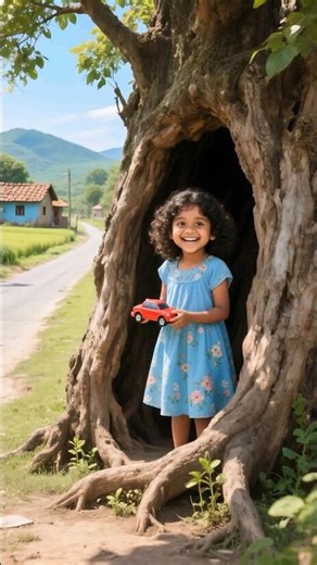 A poor girl found a toy 🚗 and happily played with her brother #shorts #girl #toys#save