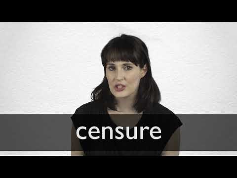 How to pronounce CENSURE in British English