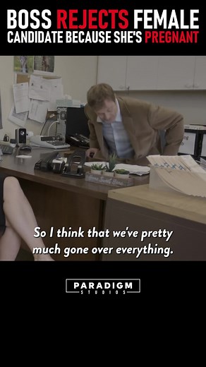 Boss Kicks Out Pregnant Job Applicant, Learns Valuable Lesson Part 3 | During a job interview, a woman is open about her pregnancy with the boss who quickly dismisses her despite her excellent work qualifications. What she does next is unexpected! This is why discrimination is wrong... 😳 ﻿ ﻿﻿﻿﻿Pregnancy discrimination is illegal but continues to happen. Let this be an inspirational lesson in your life: Never let injustice get away. Always fight for your rights! 💪 | Paradigm Studios