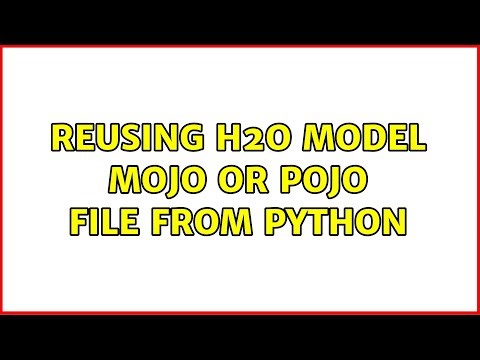 Reusing h2o model mojo or pojo file from python (2 Solutions!!)