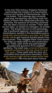 49K views · 237 reactions | Inca engineers moved mountains with stone tools, but how did they achieve such perfect fits? #ancienthistory #archaeology | Ancient Civilizations and Archaeology | Facebook