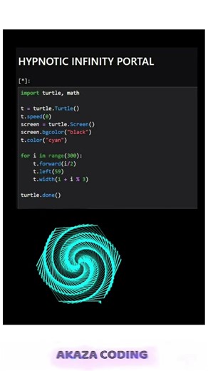 Hypnotic infinity portal using python #shorts #coding #programming #python #ytshorts #fyp