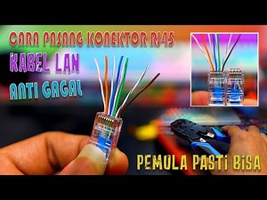 How to crimp LAN cables / Press RJ45 Connectors, fail-safe, easy and neat for beginners, 100% pos...