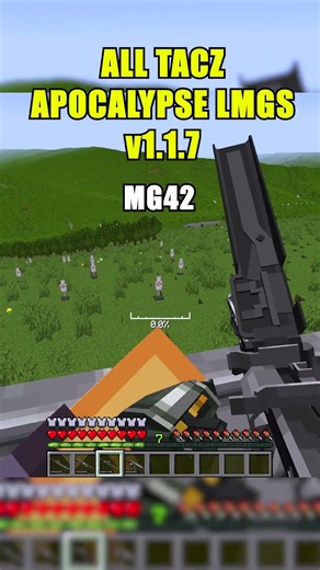 All TaCz Apocalypse LMGs | Apocalypse Gun Pack v1.1.7 #shorts #minecraft