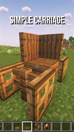 Simple Carriage Build in Minecraft 🐴 #shorts