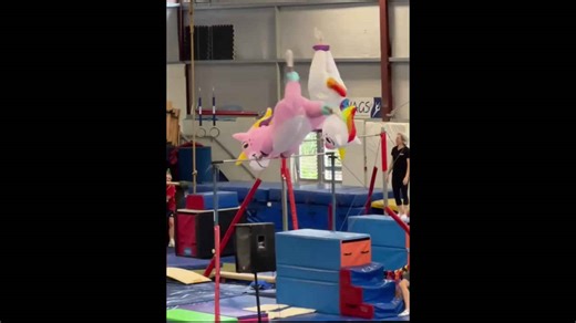 Gymnastics unicorn performance in Whangārei, New Zealand