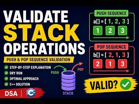 Validate Stack Operations | Stack Interview Problem Explained