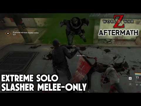 Slasher Is Back! Melee-Only Extreme Solo | New York 1: Descent | World War Z