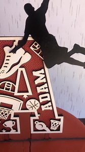 Personalized Basketball Cake Topper: Custom Name & Age for Boy's Birthday Party, Sports Theme Wood Decor - Etsy