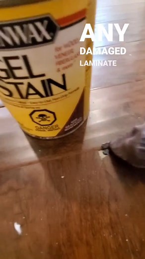 6.5K views | Here's a simple way to fix damaged laminate flooring using wood stain. #flooring #laminateflooring #laminatefloors #diyflooring #diyfloors #floorrestoration #flooringrenovation #homerenos #homerenovations #diyrenovation | Meyers.makes | Facebook