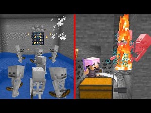 超効率？10分で作れるズボラ式スケルトントラップ完成！PART13【マイクラ】