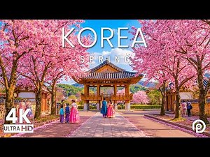 Korea in Spring 4K 🇰🇷 Cherry Blossoms Season, Palaces & Stunning Nature Landscapes