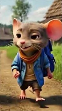 “Brave Little Mouse’s First Day at School 🐭🎒 | Heartwarming Mini Adventure”