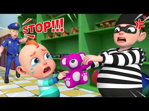 Toy Thief Trouble | Rob Calls the Police | Police Song | Rosoo Kids Songs & Nursery Rhymes